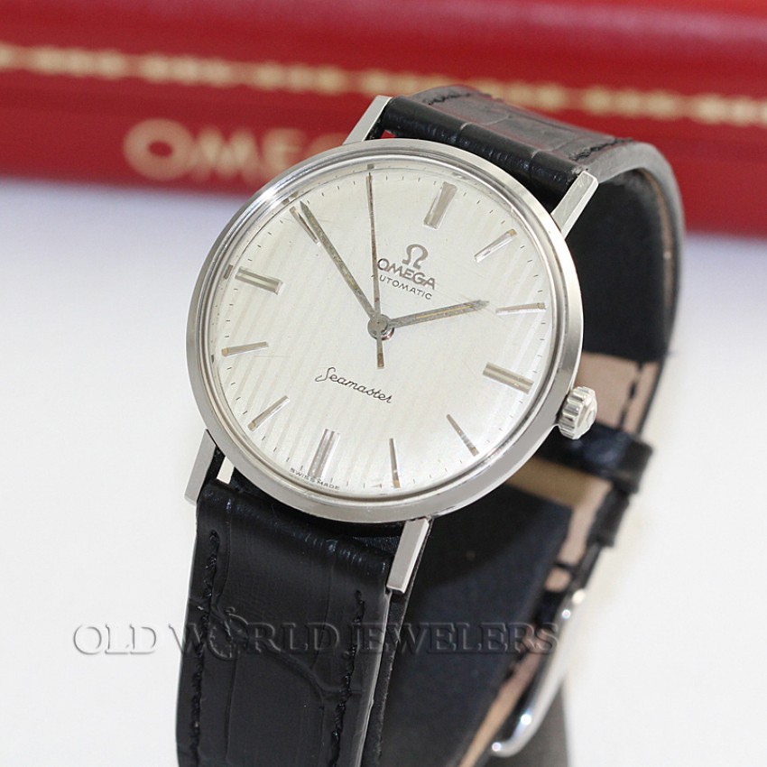 Omega Vintage Seamaster Ref 6065 Stainless Steel Linen Dial